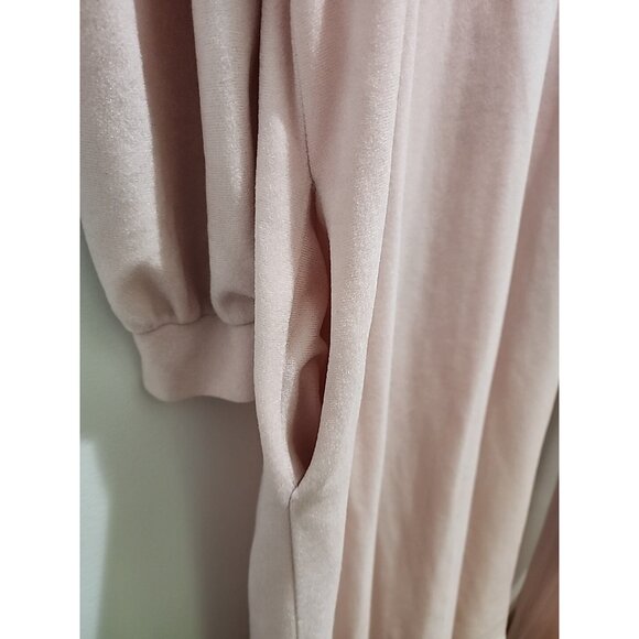 VTG Vanity Fair Pink Floral Eyelet Lace Nightgown Robe Half Zip Housecoat Size L - Picture 9 of 11